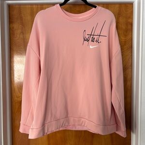 Nike Light Pink Crewneck with Signature Logo